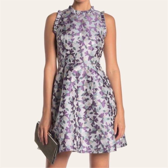 kate spade Dresses & Skirts - NWT Kate Spade dress Floral Jacquard fit and flare metallic